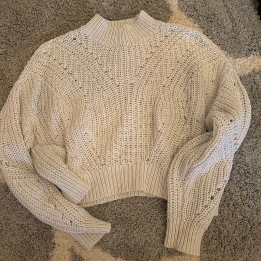 white sweater